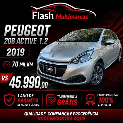 PEUGEOT 208 1.2 ACTIVE 12V FLEX 4P MANUAL PEUGEOT 208 1.2 ACTIVE 12V FLEX 4P MANUAL